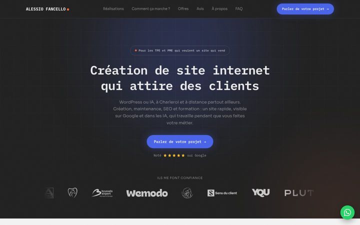 Screenshot of alessiofancello.com