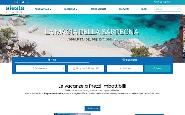 Screenshot of alesteviaggi.it