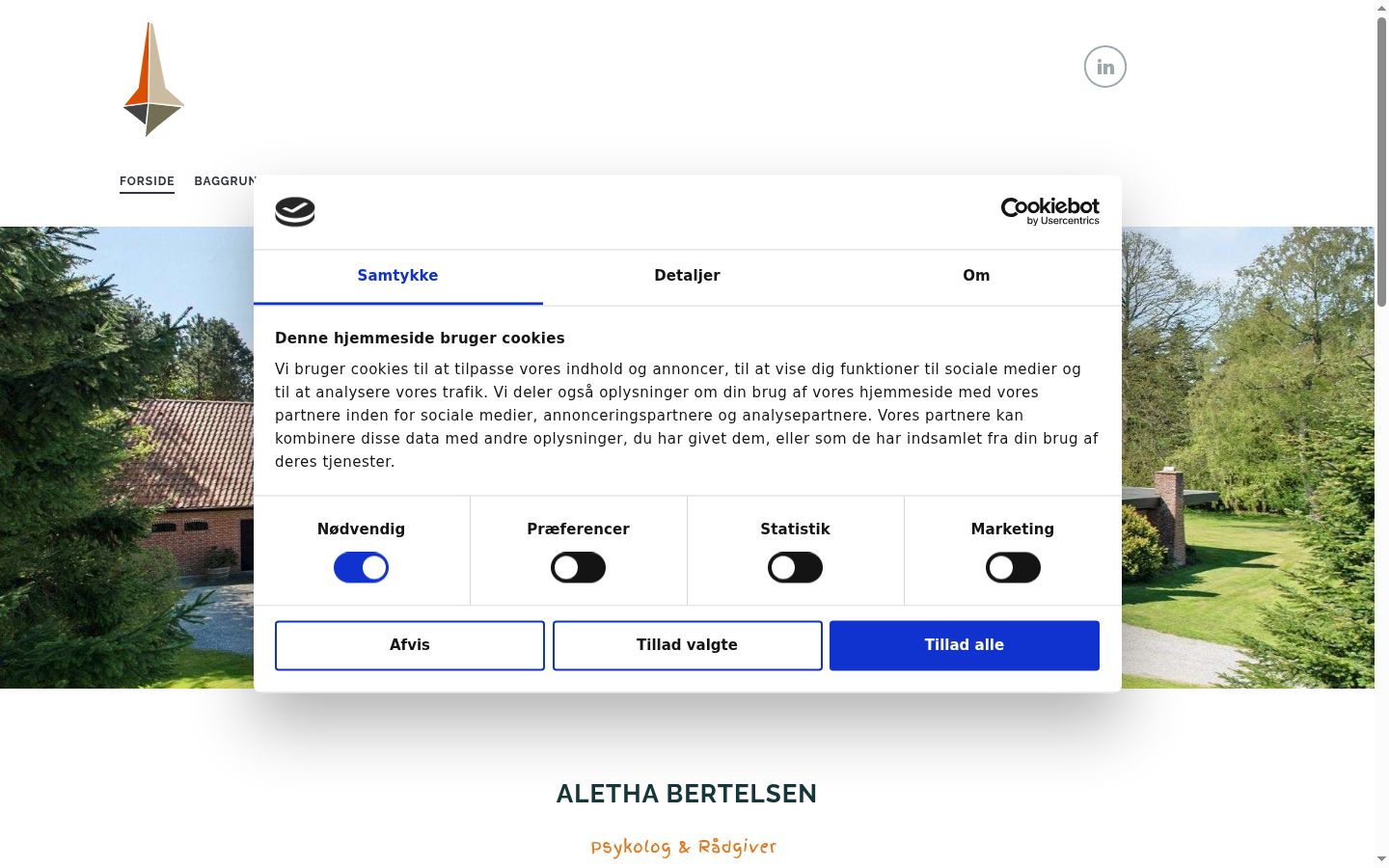 Screenshot tal-banner tal-kunsens muri qabel kwalunkwe interazzjoni