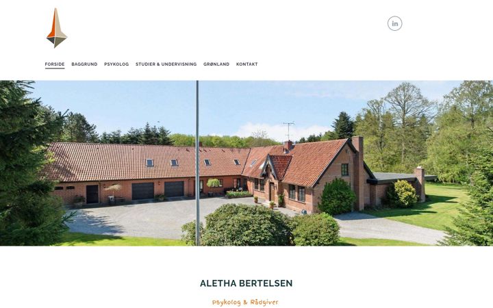 Screenshot of aletha.dk