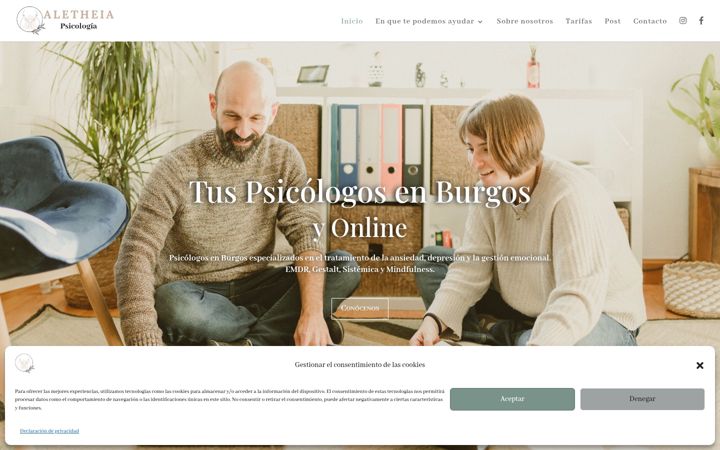 Skærmbillede af aletheiapsicologia.com