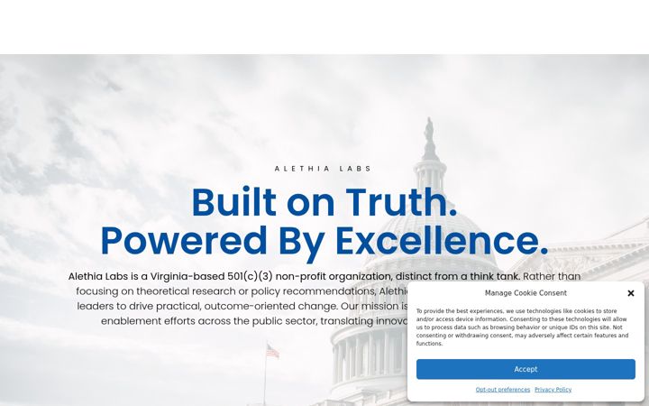 Screenshot of alethialabs.org
