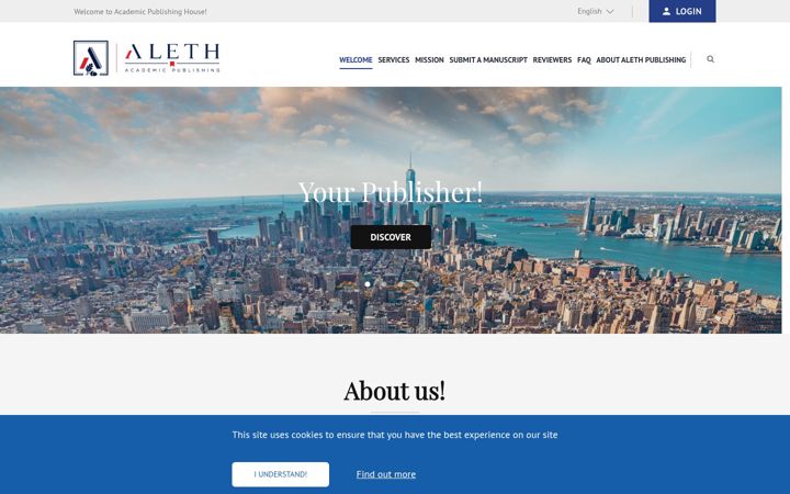 Screenshot of alethpublishing.com