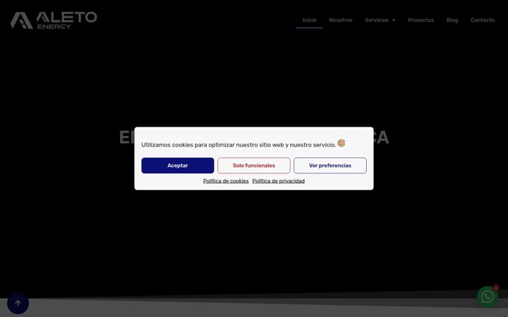 Captura de ecrã de aletoenergy.es