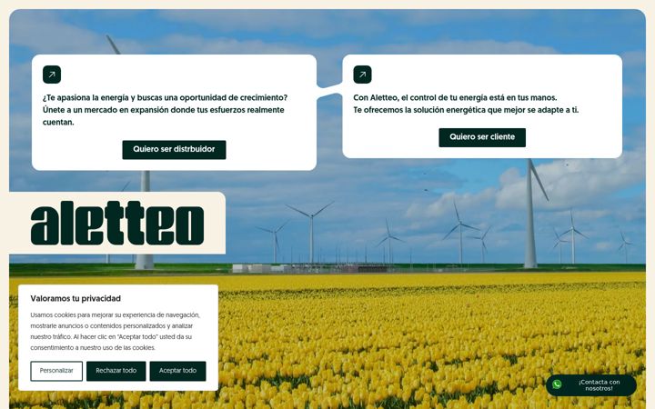 Screenshot of aletteoenergy.com