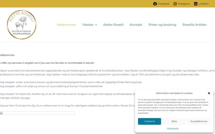 Screenshot of aletteroselli.dk