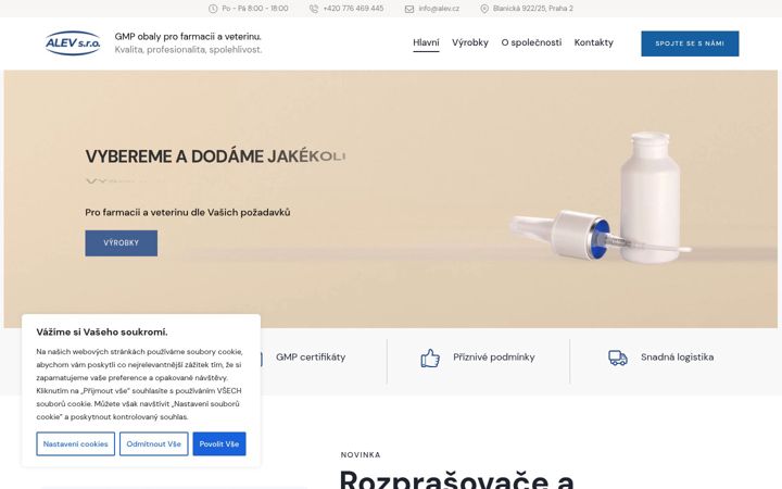 Screenshot of alev.cz