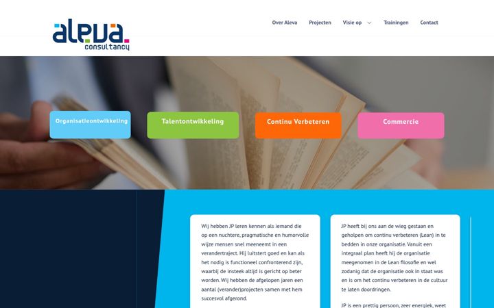 Screenshot of aleva-consultancy.nl
