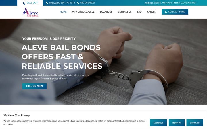 Képernyőkép: alevebailbonds.com
