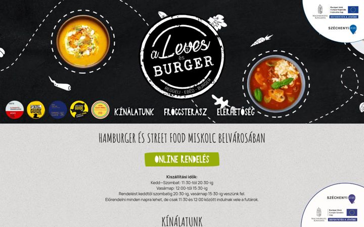 Screenshot of alevesesburger.hu