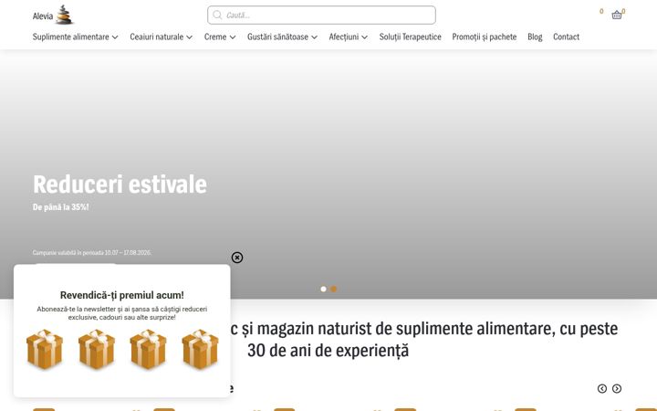 Screenshot of alevia.ro