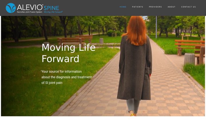 Screenshot of aleviospine.com