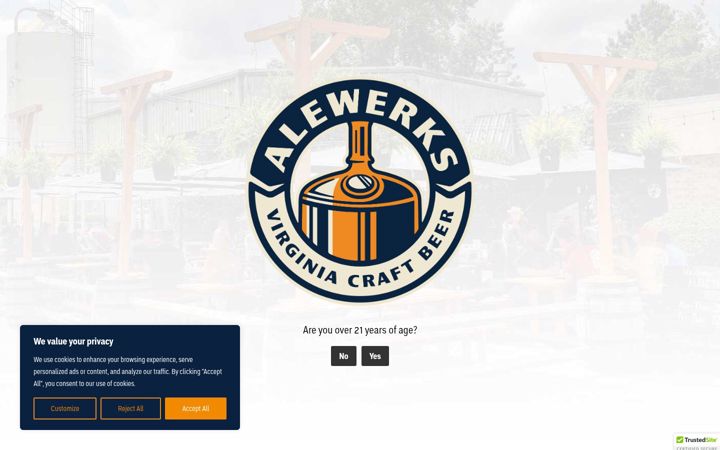 Screenshot of alewerks.com