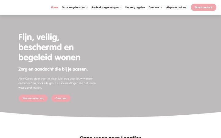 Screenshot of alex-cares.nl