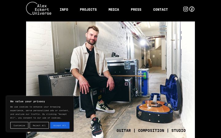 Screenshot of alex-eckert-universe.com