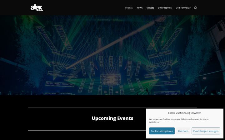 Screenshot of alex-events.net