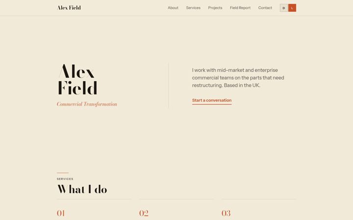 Screenshot of alex-field.co.uk