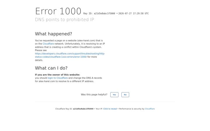 Screenshot of alex-harel.com