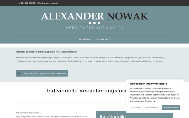 Screenshot of alex-makler.de
