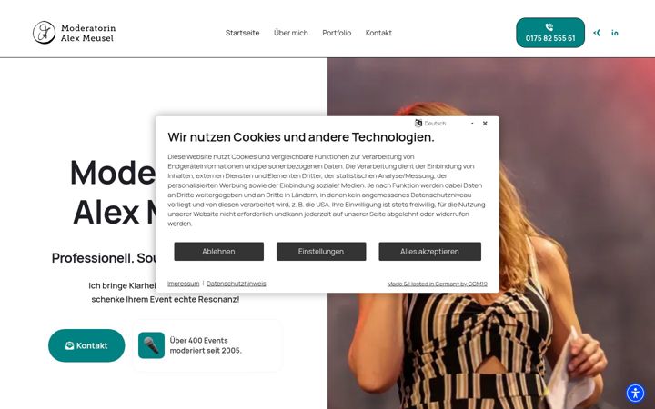 Screenshot of alex-meusel.de