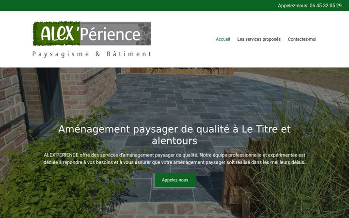 Screenshot of alex-perience.fr