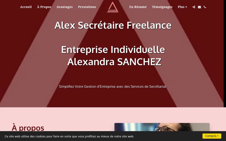 Screenshot of alex-secretaire-freelance.com