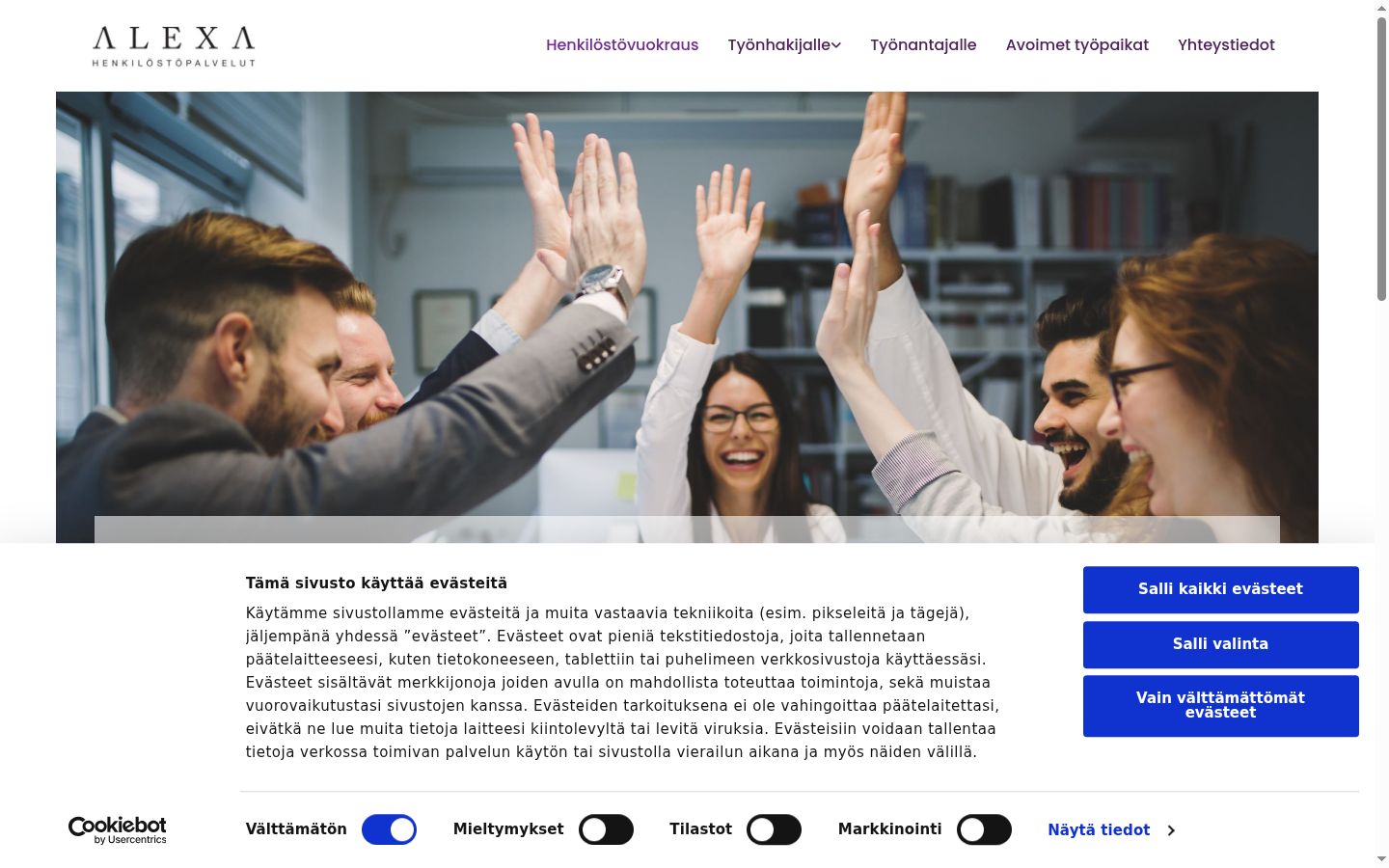 Sutikimo reklamjuostės, rodytos prieš bet kokią sąveiką, ekrano kopija