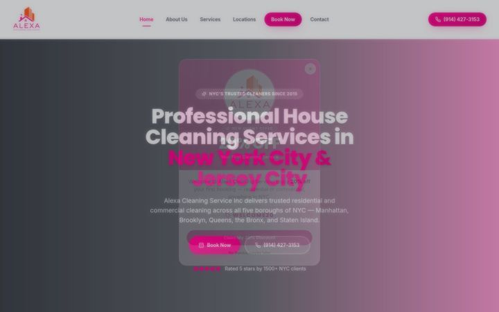 Screenshot of alexacleaningservice.com