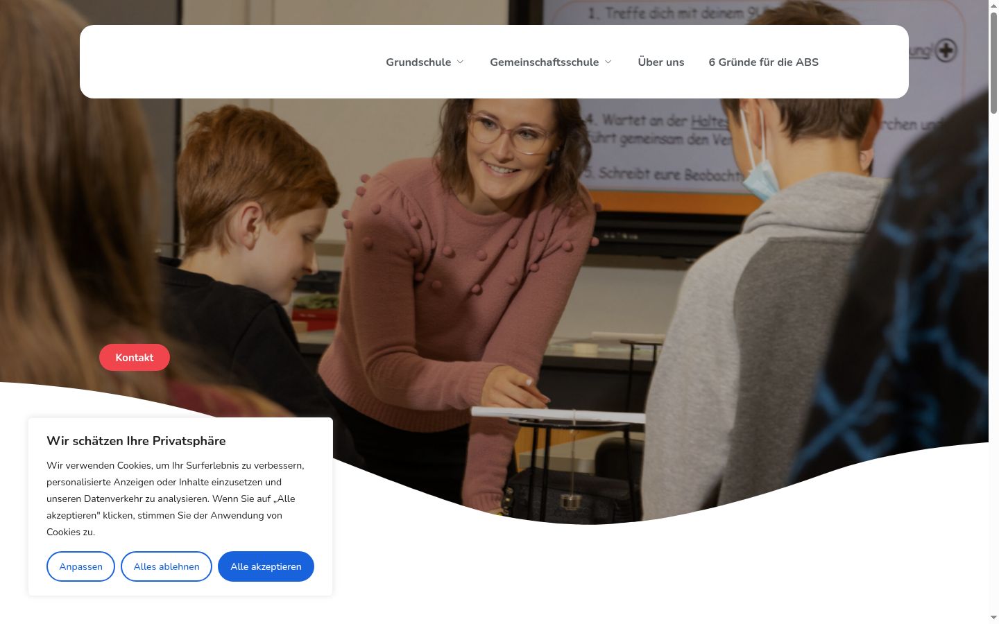 Screenshot van de toestemmingsbanner zoals getoond vóór enige interactie