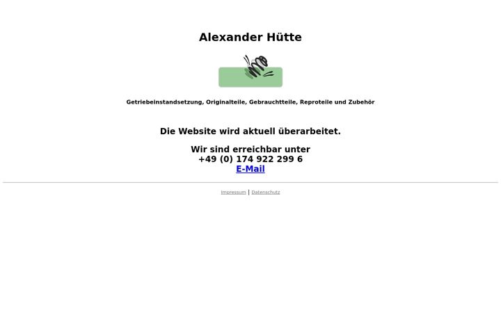 Screenshot of alexander-huette.de