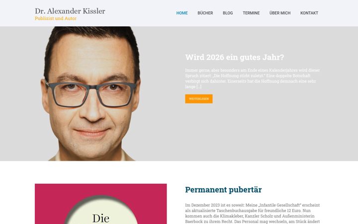 Screenshot of alexander-kissler.de
