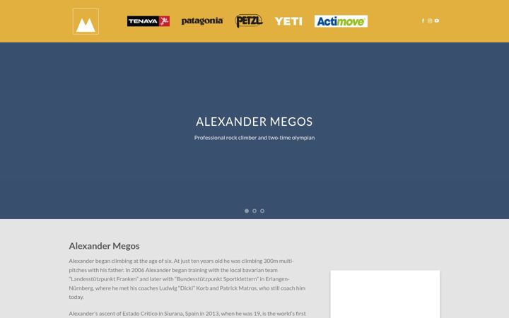 Screenshot of alexander-megos.de