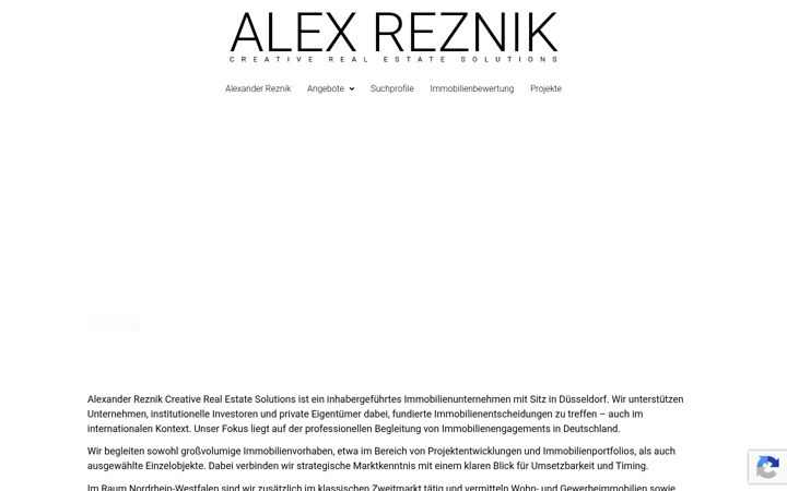 Screenshot von alexander-reznik.de