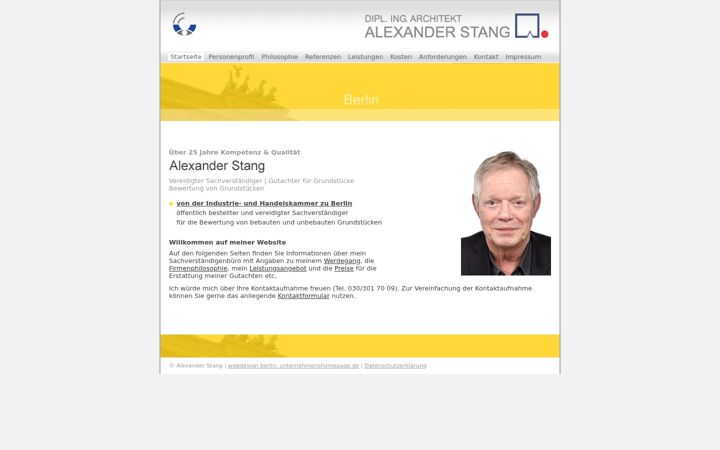 Capture d'écran de alexander-stang.de