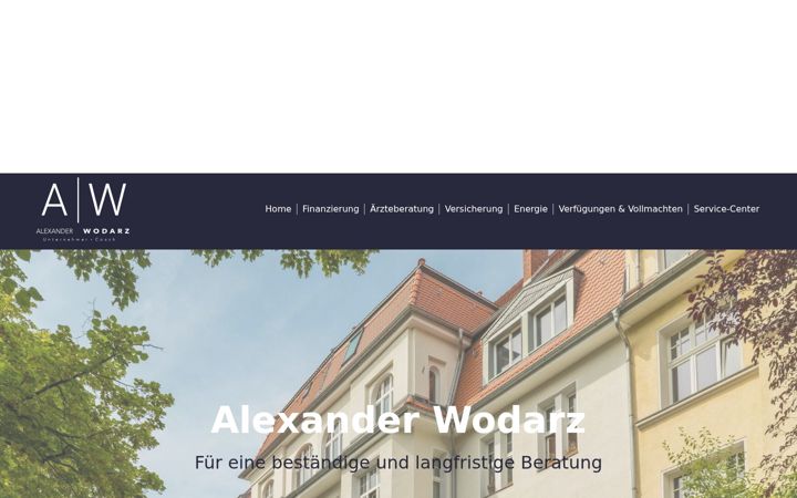Screenshot του alexander-wodarz.de