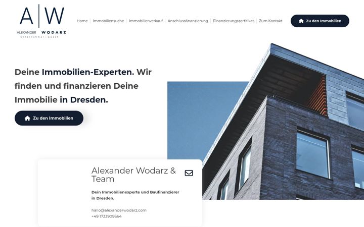 Screenshot of alexander-wodarz.net