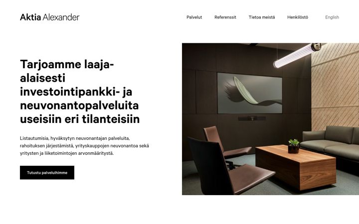 Screenshot of alexander.fi