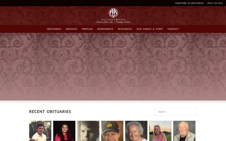 Screenshot του alexanderandroyalty.com