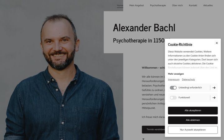 Screenshot of alexanderbachl.at