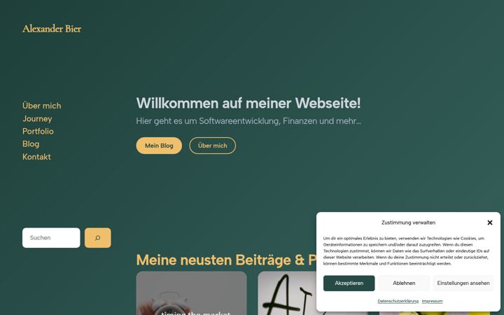 Ekraanipilt saidist alexanderbier.de