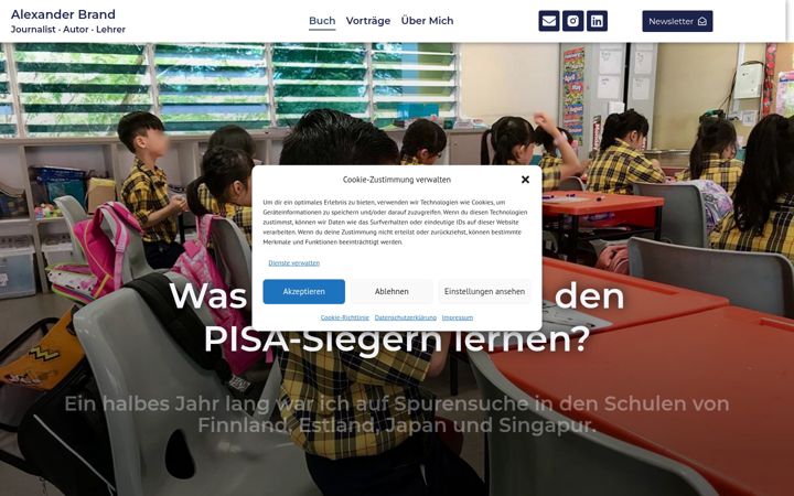 Ekraanipilt saidist alexanderbrand.de