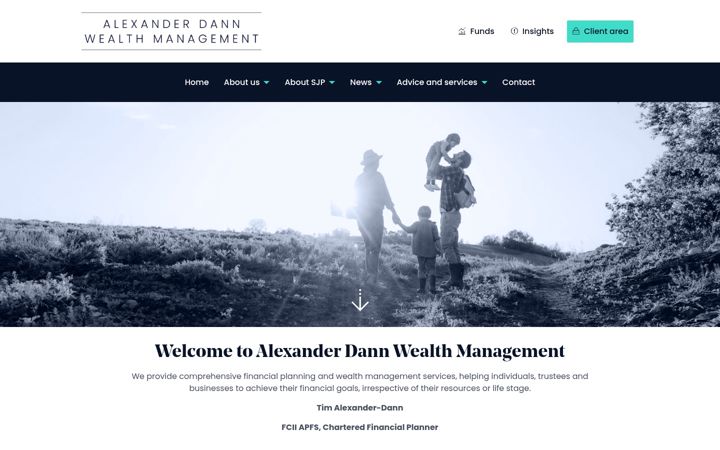 Ekraanipilt saidist alexanderdannwealthmanagementltd.co.uk