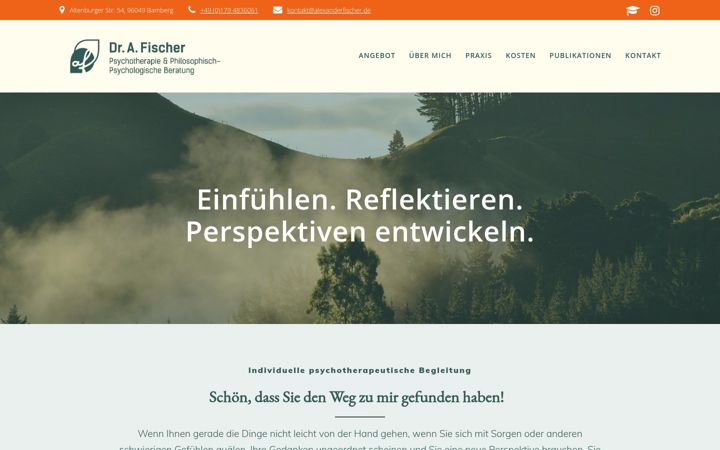Snimka zaslona za alexanderfischer.de