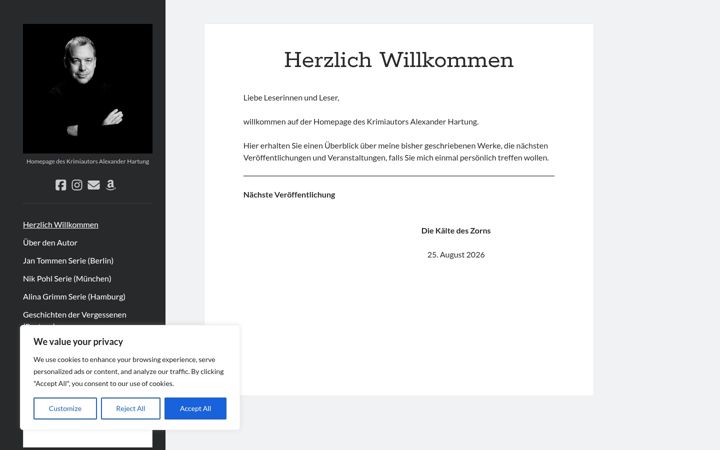 Screenshot stránky alexanderhartung.de