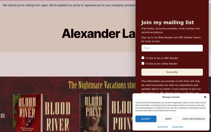 Screenshot of alexanderlane.co.uk