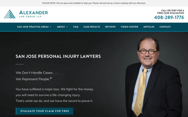 Screenshot of alexanderlaw.com