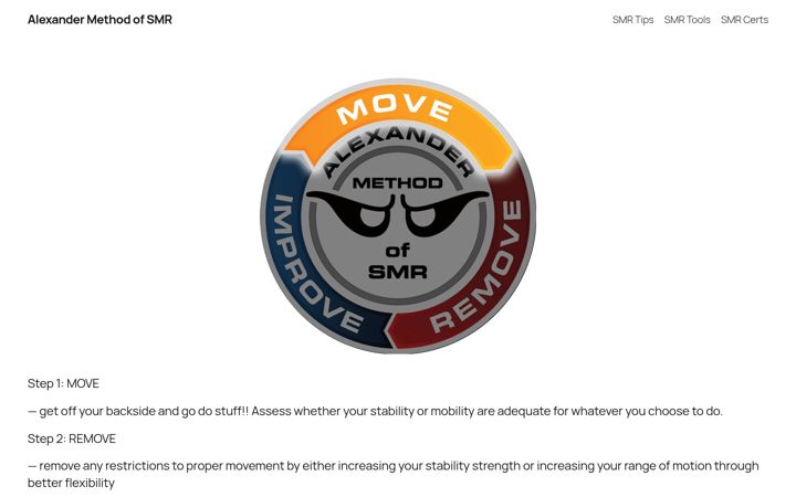 Screenshot of alexandermethodofsmr.com