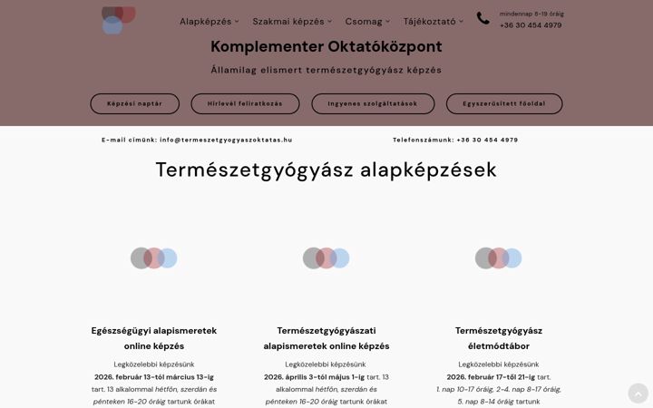 Skärmbild av alexandermodszer.hu