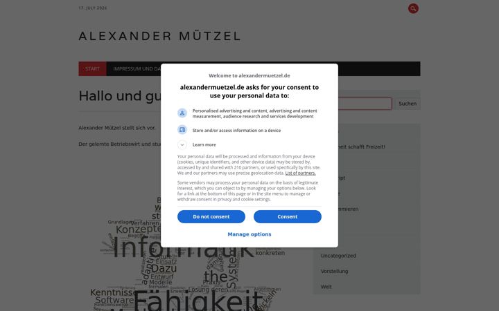 Captura de pantalla de alexandermuetzel.de