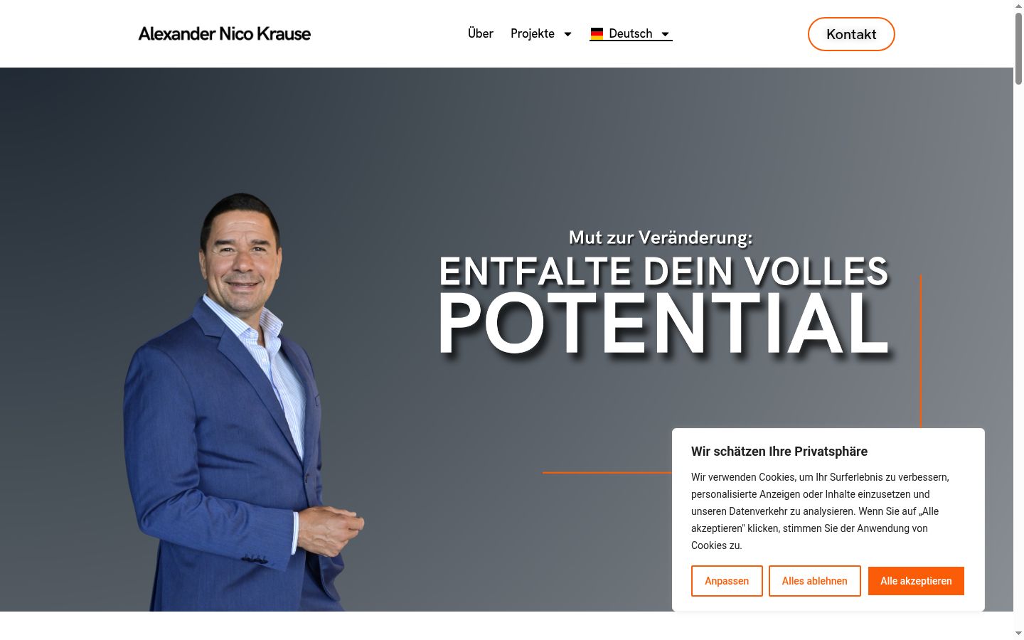 Screenshot van de toestemmingsbanner zoals getoond vóór enige interactie